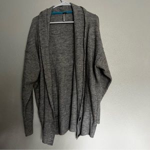 Free People Grey Oversized Sweater